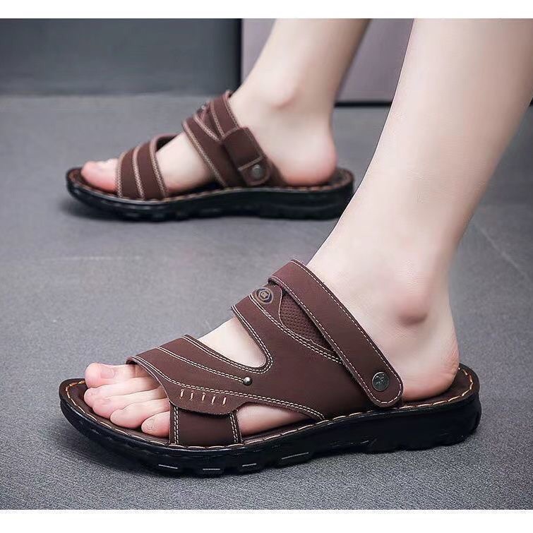 Sandalen & Pantoletten |  Herren Pantolette Mit Flotter Biesenzier Herren Herren