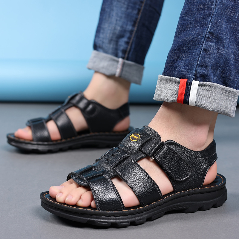 Sandalen & Pantoletten |  Herren Sandale Mit Praktischer Klettspange Herren Herren